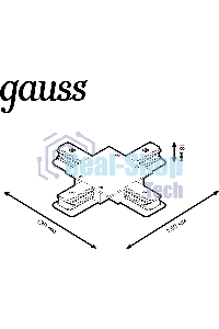Коннектор для встраиваемых трековых шинопроводов Gauss (+) черный