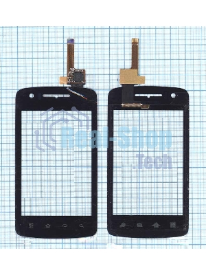 Сенсорное стекло (тачскрин) для Philips W820, черное