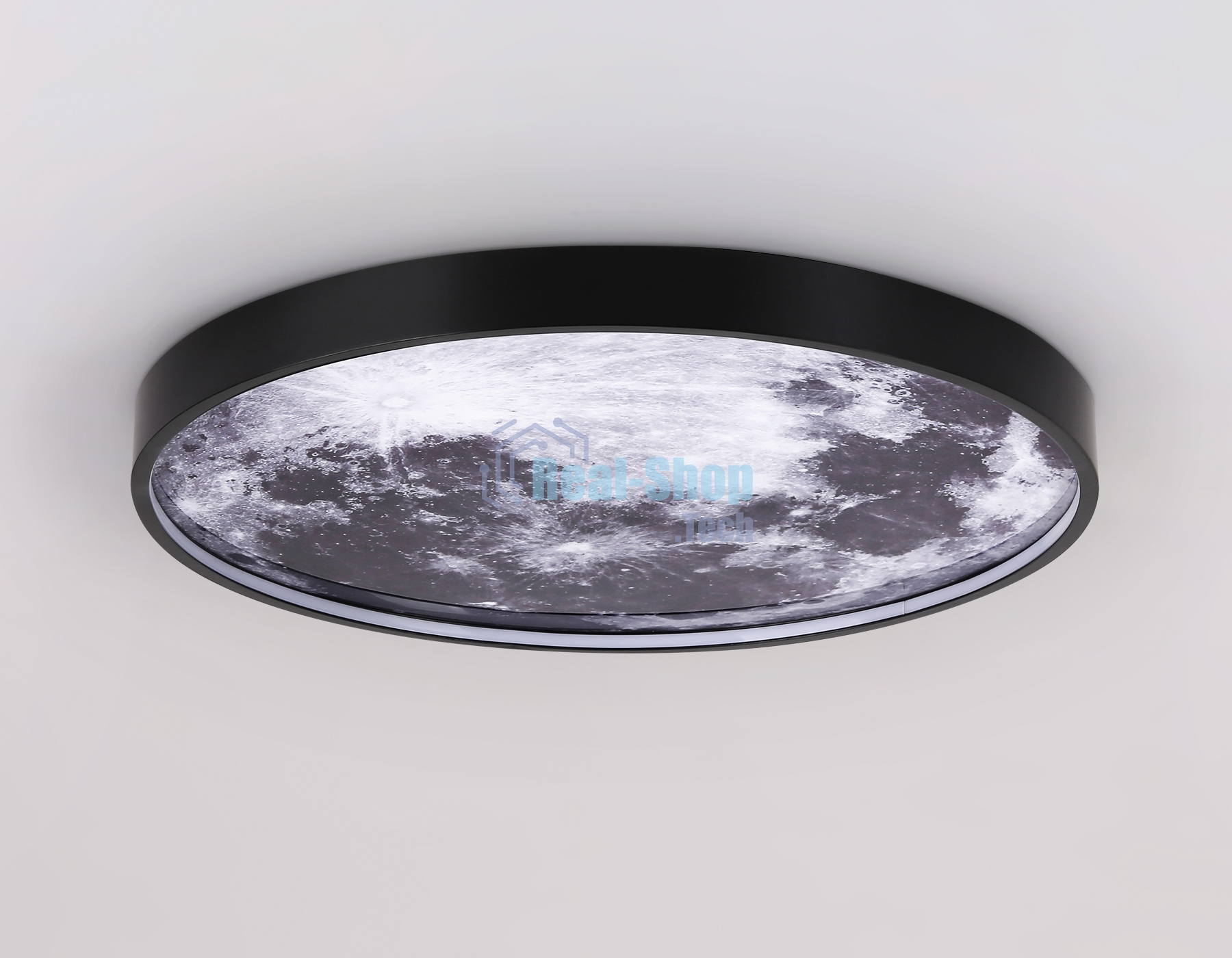 Настенно-потолочный светодиодный светильник Ambrella light FW11112 BK черный 25W LED 3000-6400K D400*38