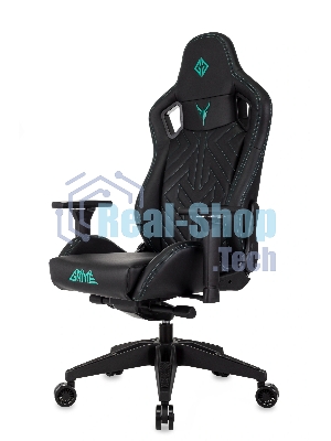 Кресло игровое Knight Titan черный эко.кожа, крестов. пластик