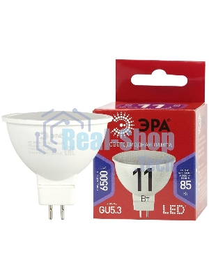 Лампа светодиодная ECO LED MR16-11W-865-GU5.3 R (диод софит 11Вт холодн. GU5.3) (10/100/4000) Эра Б0045347