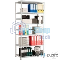 Металлические стеллажи Стеллаж MS 200/100х30/6 (Размеры внешние (ВхШхГ) 2000х1000х300 мм, 6 полок, с единой стойкой)