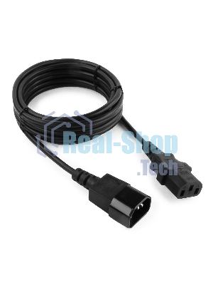 Кабель питания сист.блок-монитор Gembird 3.0м, VDE(0.75мм), черный, с зазем., пакет PC-189-VDE-3M