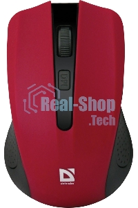 Мышь беспроводная Defender Accura MM-935 красный, 1600 dpi, радиоканал, USB, кнопки - 4