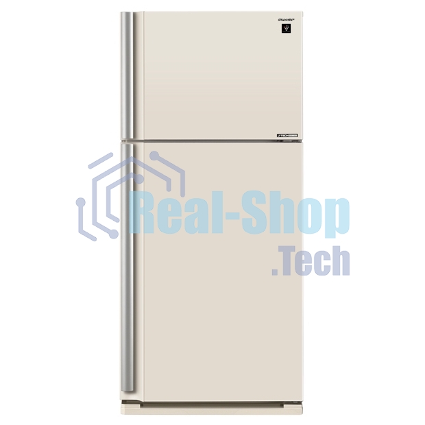 Холодильник Sharp SJ-XE55PMBE бежевый двухкамерный 388/148 л морозилка сверху
