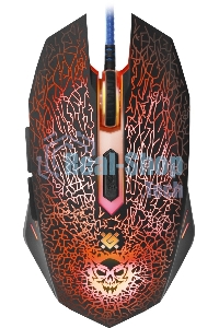 Мышь проводная Defender Shock GM-110L черный, 3200 dpi, USB, кнопки - 6