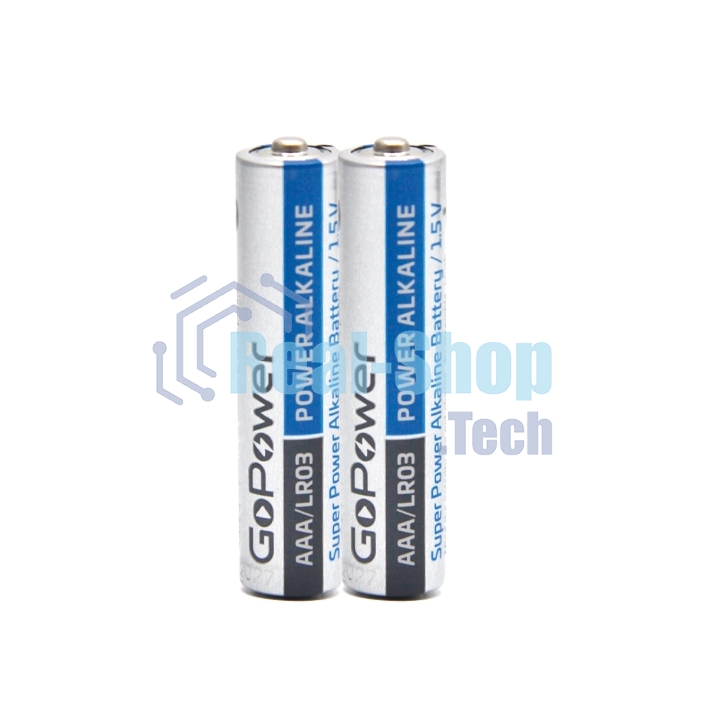 Батарейка GoPower LR03 AAA Shrink 2 Alkaline 1.5V (2/40/800) коробка (40 шт.)