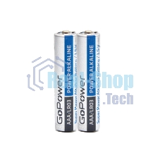 Батарейка GoPower LR03 AAA Shrink 2 Alkaline 1.5V (2/40/800) коробка (40 шт.)