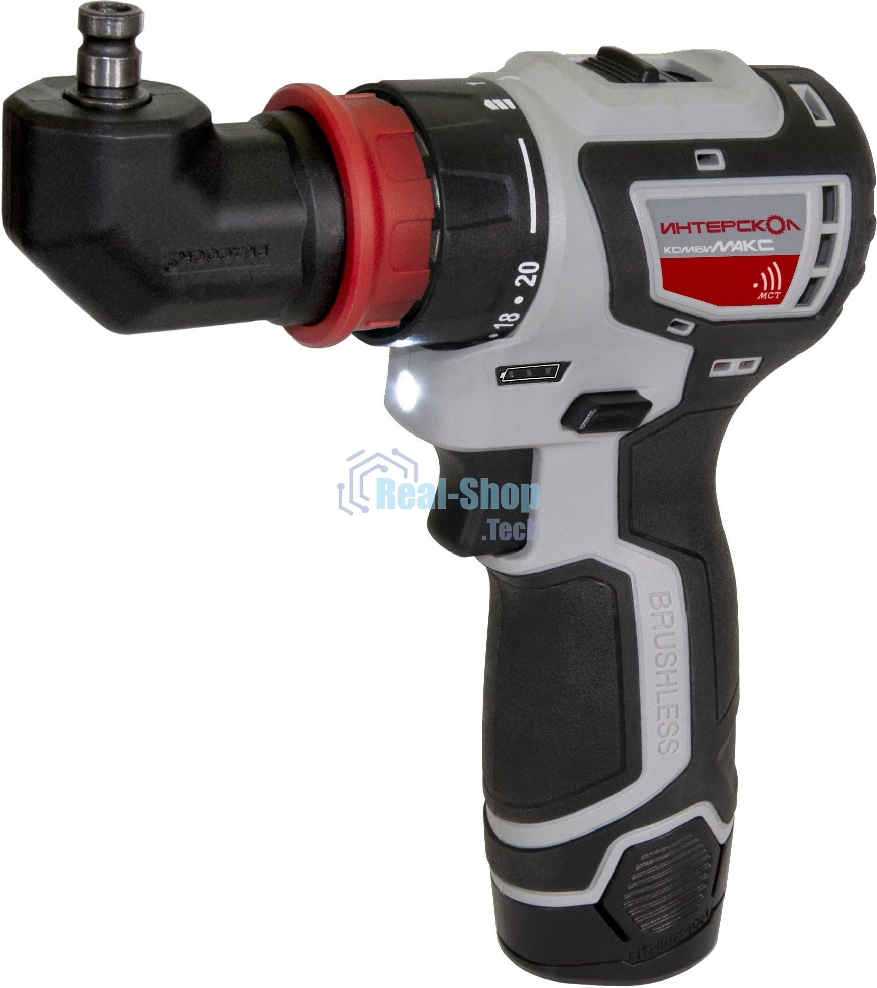 Дрель-шуруповерт аккумуляторная ИНТЕРСКОЛ ДА-10/12В 36, Аккумуляторная, 12В, 2 АКБ, Кейс