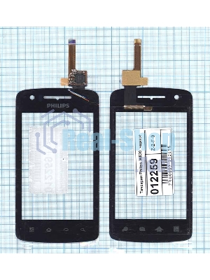 Сенсорное стекло (тачскрин) для Philips W820, черное