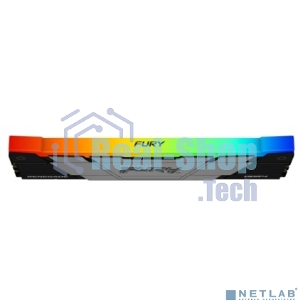 Оперативная память Kingston Fury Renegade, DDR4, 16GB (1x16GB), 3200MHz, CL16, DIMM, с радиатором, RGB, серебристый/черный