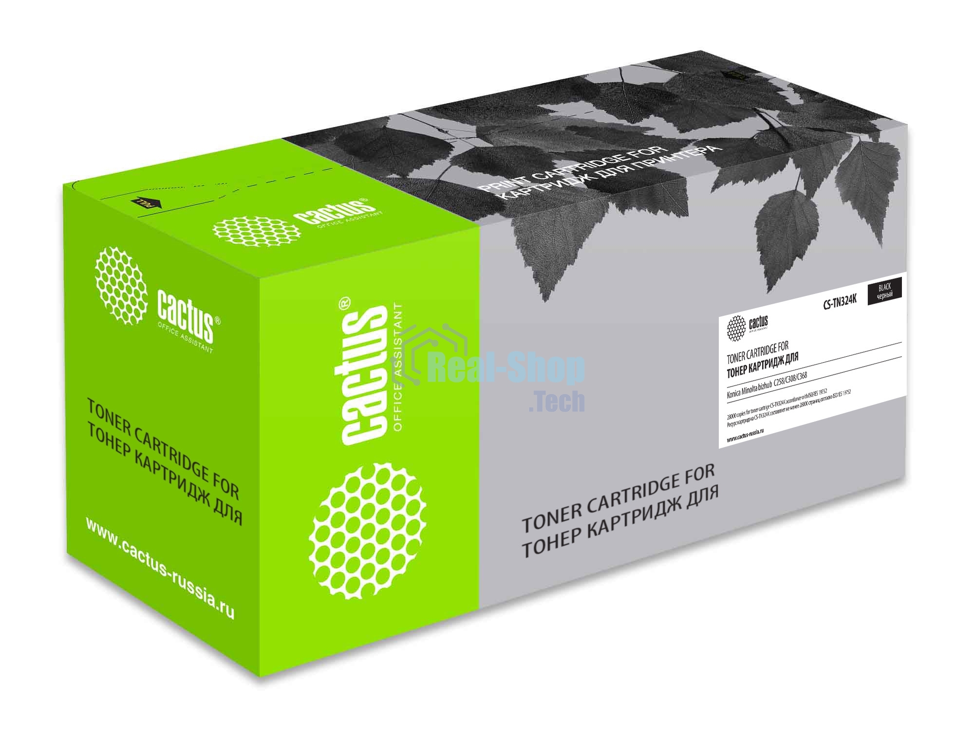 Картридж лазерный Cactus CS-TN324K черный (28000 стр.) для Konica Minolta bizhub C258/C308/C368