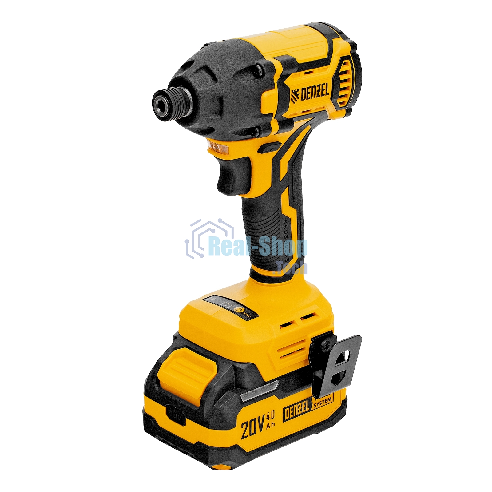 Винтоверт ударный аккумуляторный бесщет. Denzel CIDH-BL-20-270, Li-Ion, 20 В