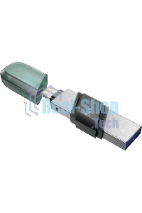 Флешка USB Sandisk 256Gb iXpand Flip SDIX90N-256G-GN6NE USB3.1 зеленый/серебристый