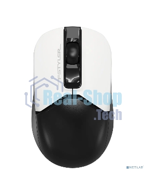 Мышь беспроводная A4Tech Fstyler FG12 белый/черный, 1200 dpi, радиоканал, USB, кнопки - 3