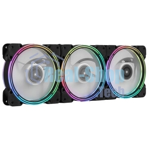 Вентилятор для корпуса Alseye Halo 4.0-B kit (3шт.) черный, 120 мм, 1300 об/мин, 24.8 дБ, 4 pin