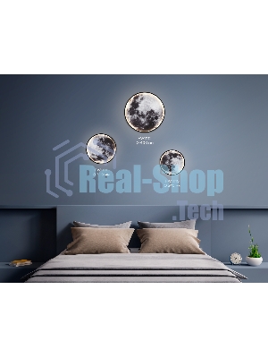 Настенно-потолочный светодиодный светильник Ambrella light FW11112 BK черный 25W LED 3000-6400K D400*38
