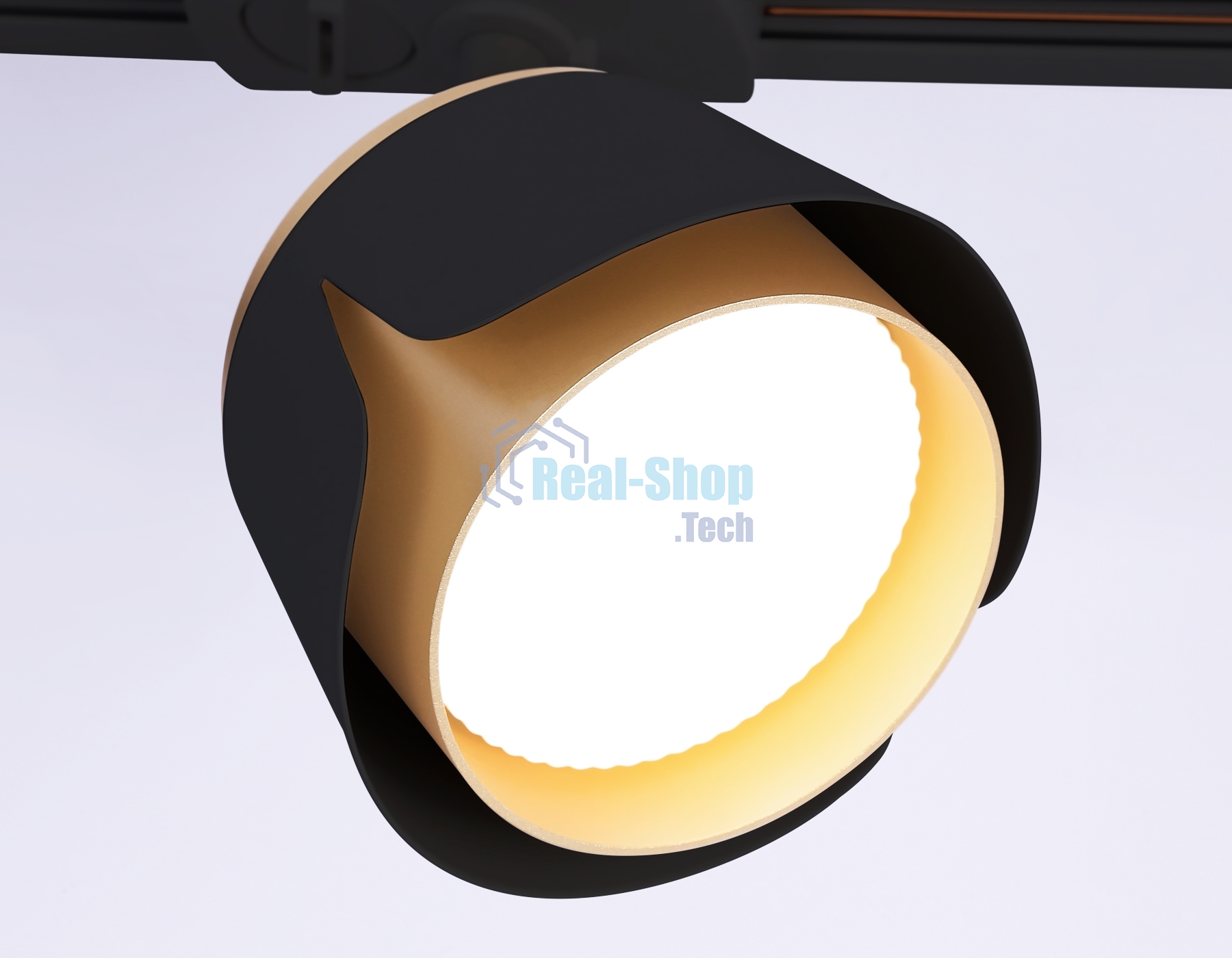 Трековый однофазный светильник Ambrella light GL5344 BK/GD черный/золото GX53 D100*66