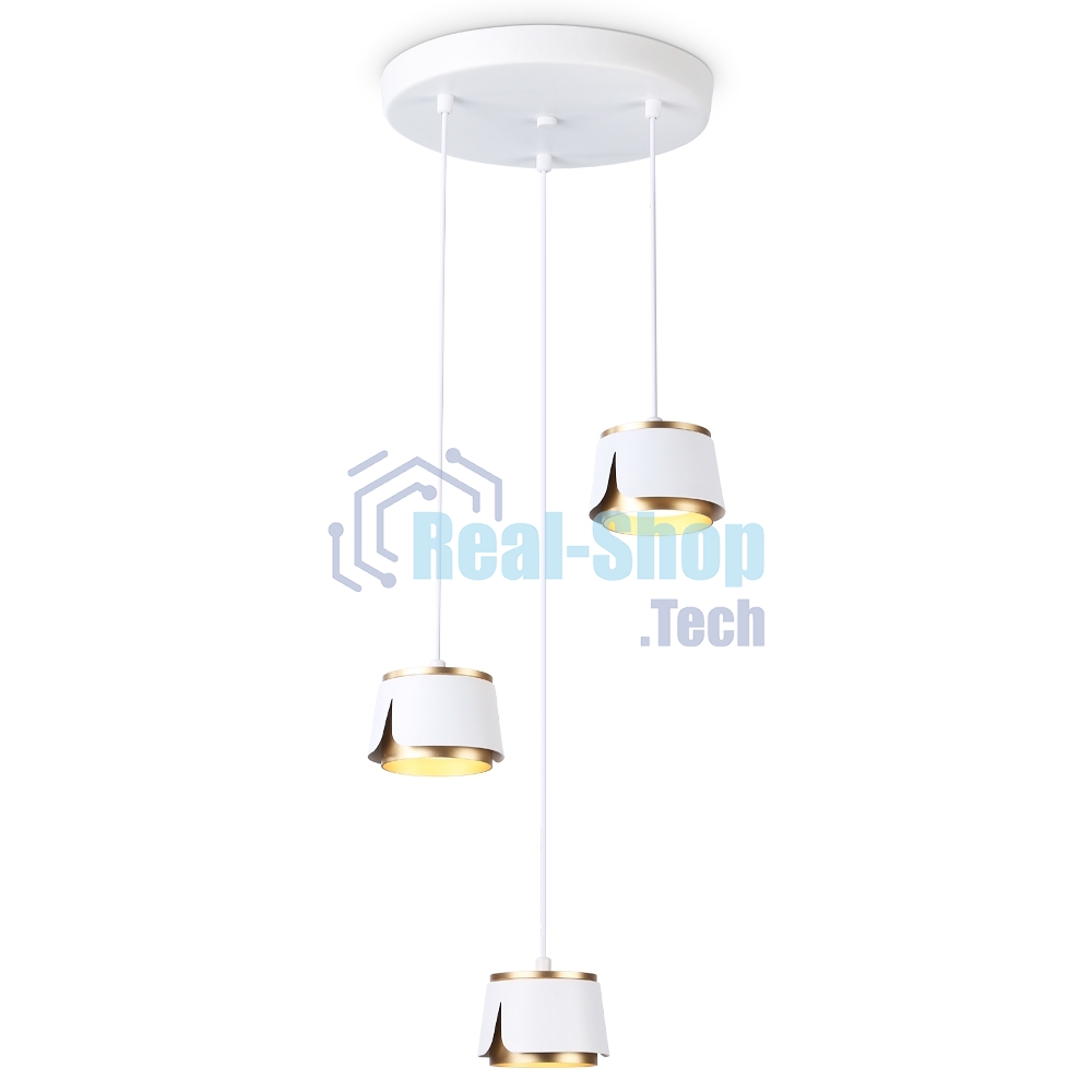 Светильник Ambrella light TN71249/3 WH/GD белый/золото GX53/3 D250*1090