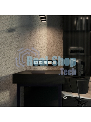 Рамка на 5 постов Slab (черный софт) W0052908