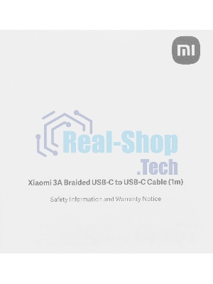 Кабель Xiaomi 3A Braided USB-C to USB-C Cable 1m белый
