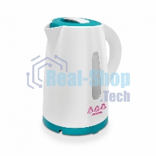 Чайник электрический Мастерица ЕК-1701M белый/бирюзовый