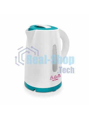 Чайник электрический Мастерица ЕК-1701M белый/бирюзовый