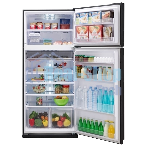 Холодильник Sharp SJ-XE55PMBE бежевый двухкамерный 388/148 л морозилка сверху