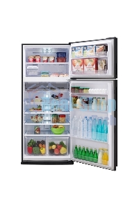 Холодильник Sharp SJ-XE55PMBE бежевый двухкамерный 388/148 л морозилка сверху