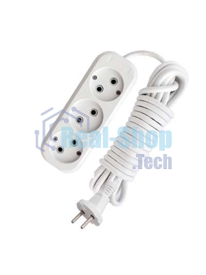 Удлинитель 3х7 м без заземл. 10А IP20 Е-203 АБС-пл. ПВС 2х0.75 UNIVersal 9631966