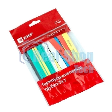 Термоусаживаемая трубка EKF tut-n-8 ТУТ 8/4 набор:7 цветов по 3шт. 100мм. EKF PROxima