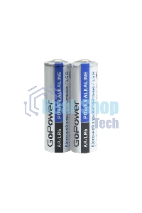 Батарейка GoPower LR6 AA Shrink 2 Alkaline 1.5V (2/40/800) коробка (40 шт.)