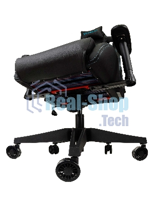 Кресло Knight Outrid Smile черный, экокожа, 120 кг, механизм качания