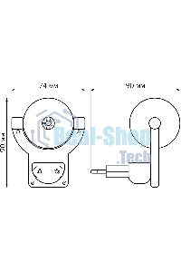 Светильник розеточный Gauss с фиксированной проекцией и датчиком освещ. 0.5Вт розо. 1/100