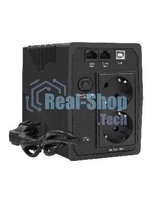 Источник бесперебойного питания ExeGate EX292764RUS SpecialPro UNB-600.LED.AVR.2SH.RJ.USB 600VA/360W, LED, AVR, 2*Schuko, RJ45/11, USB, черный