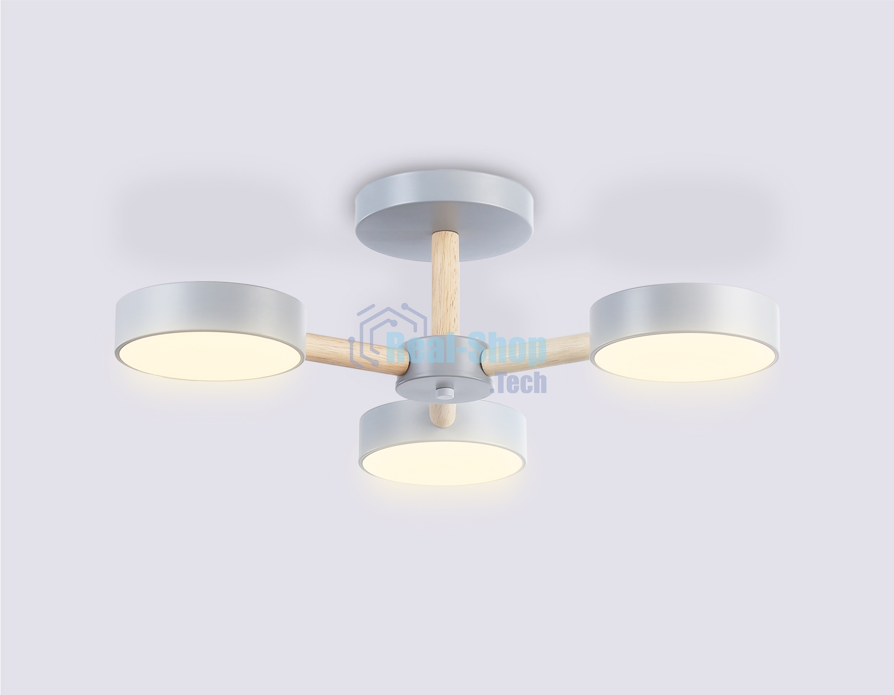 Светильник Ambrella light FL4822/3 GR серый 3000K-6400K 40W D580*160 (ПДУ ИК)