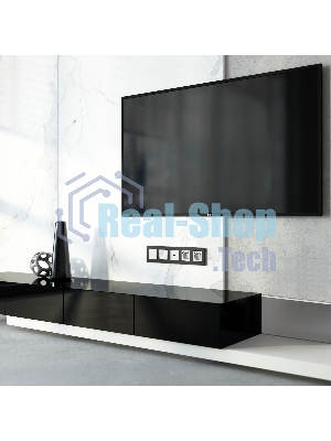 Рамка на 5 постов Slab (черный софт) W0052908