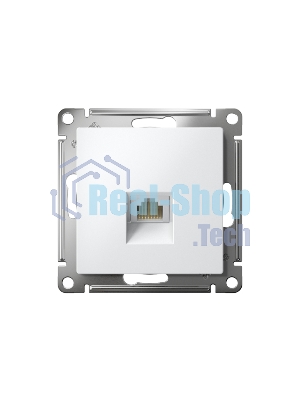Розетка компьютерная RJ45, механизм, белый