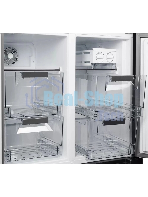 Холодильник Kuppersberg NMFV 18591 DX темный металл трехкамерный 390/170л морозилка снизу, No Frost, Side by Side
