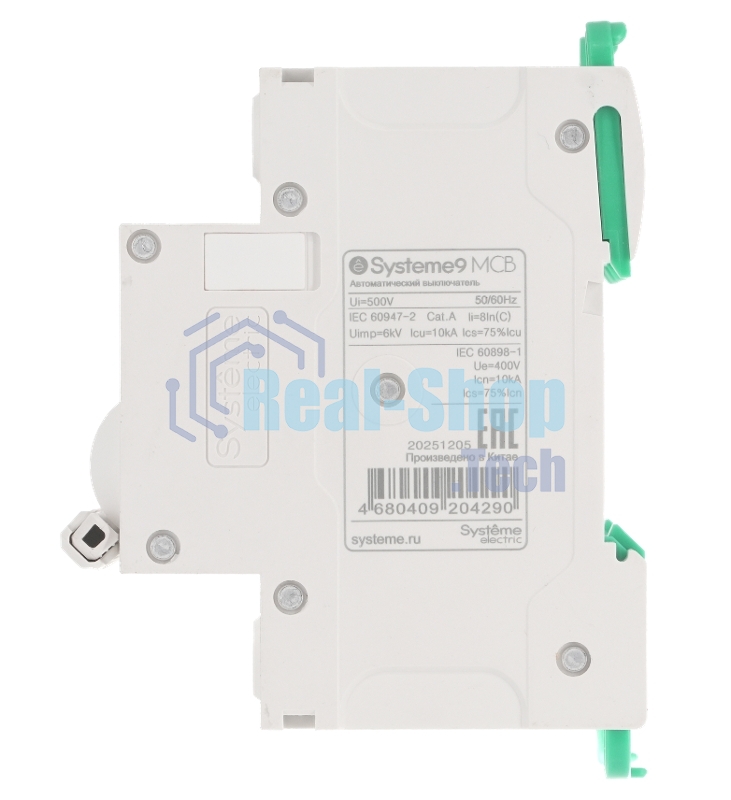 Автоматический выключатель Systeme Electric S9H32392 Systeme9 27мм C 125A 3P 10 kA 400В