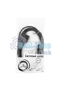 Кабель питания сист.блок-монитор Gembird 3.0м, VDE(0.75мм), черный, с зазем., пакет PC-189-VDE-3M