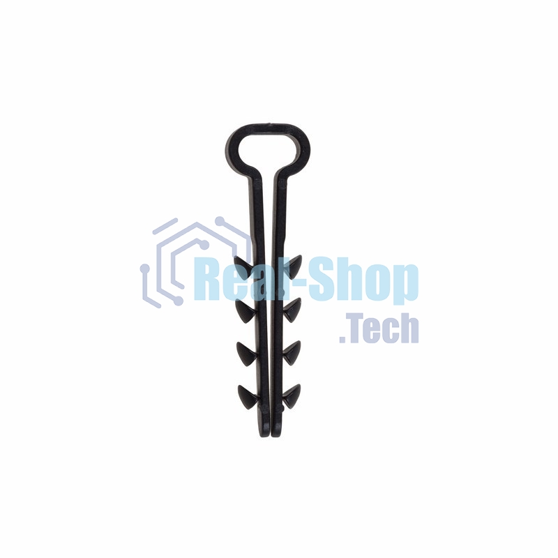 Дюбель-хомут нейлоновый прямоугольный Rexant 5-8 мм, черный, упаковка 100 шт.