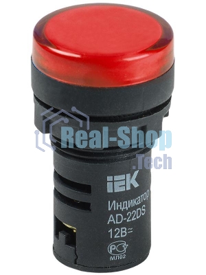 Арматура светосигнальная AD-22DS 12В AC/DC красн. ИЭК BLS10-ADDS-012-K04