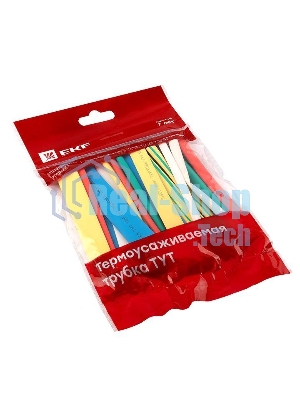 Термоусаживаемая трубка EKF tut-n-6 ТУТ 6/3 набор:7 цветов по 3шт. 100мм. EKF PROxima