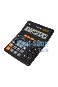 Калькулятор настольный Deli EM888 черный 12-разр.