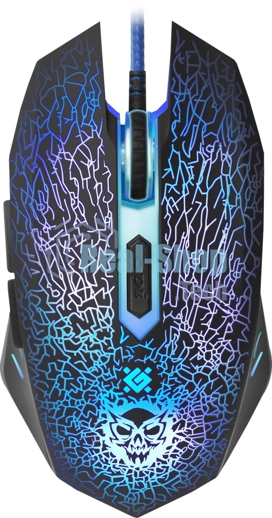 Мышь проводная Defender Shock GM-110L черный, 3200 dpi, USB, кнопки - 6