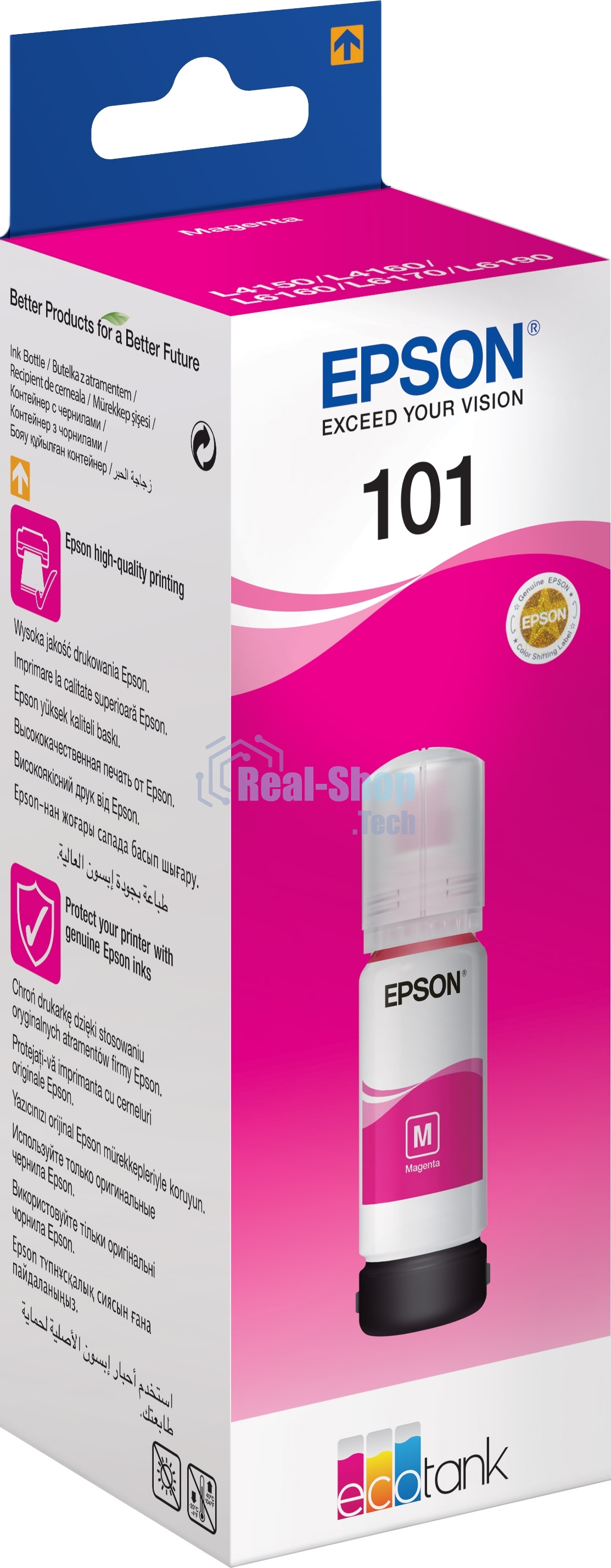 Чернила Epson L101 C13T03V34A пурпурный (70 мл) для Epson L4150/L4160/L6160/L6170/L6190