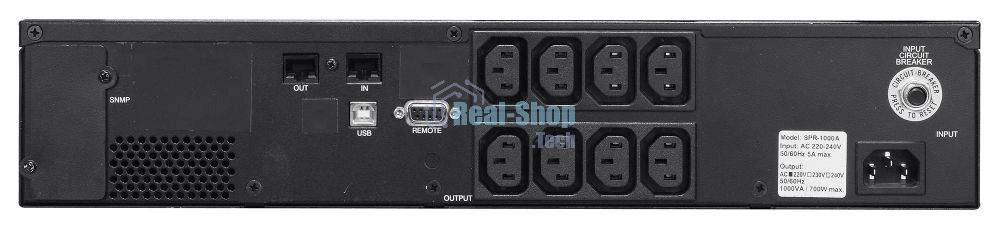 Источник бесперебойного питания Powercom Smart King Pro+ SPR-1000 LCD 800Вт 1000ВА черный