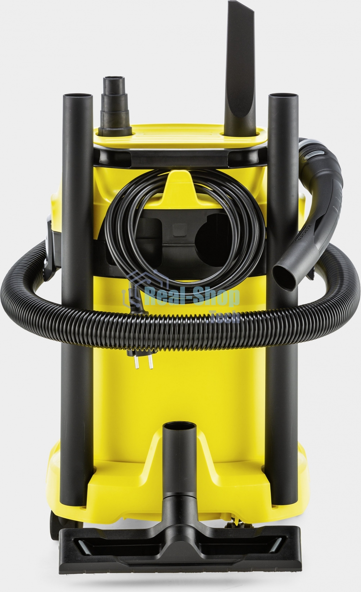 Строительный пылесос Karcher WD 3 P V-17/4/20 желтый, 1000 Вт, уборка сухая/сбор воды, пылесборник мешок/контейнер, 17 л