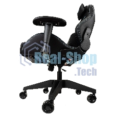 Кресло игровое Knight Outrid Smile черный эко.кожа крестов. пластик